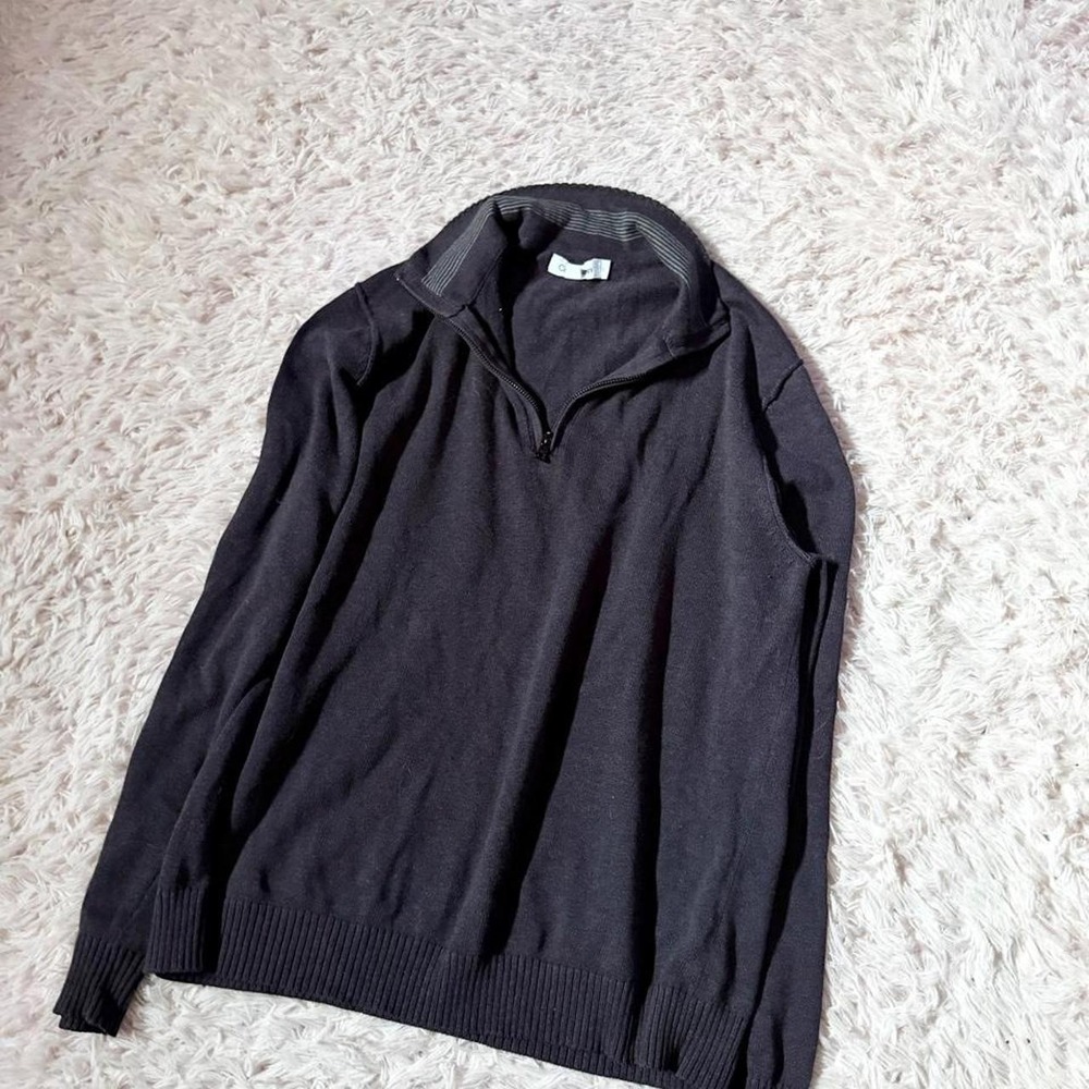 Calvin Klein Preppy Scholar Yacht Sailor Quiet Luxury Collared Sweater Mens S